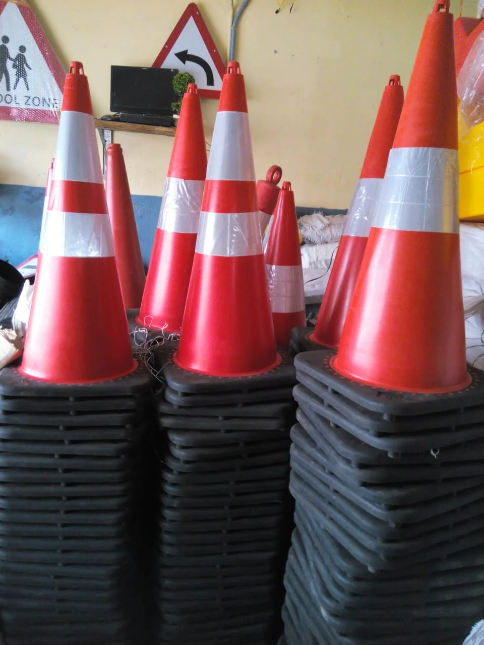 Indian highway with road safety products and traffic signs by TMR Traffic Safety